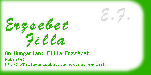 erzsebet filla business card